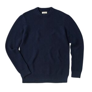 Pact Knit Sweater Organic Cotton Blue Size Medium Minimalist Capsule Fisherman